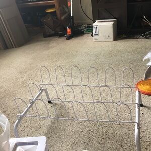 White Metal Rack Organizer for Home Storage